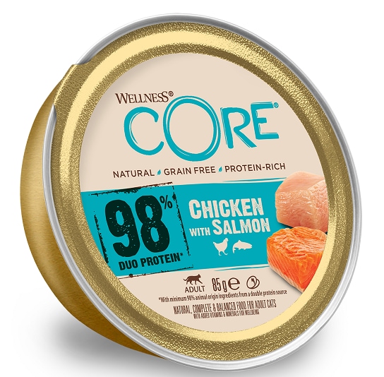 Core 98% Chicken with Salmon 85g
