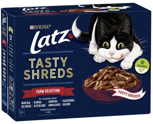 Latz Tasty Shreds Farm Selection i sås 12-p
