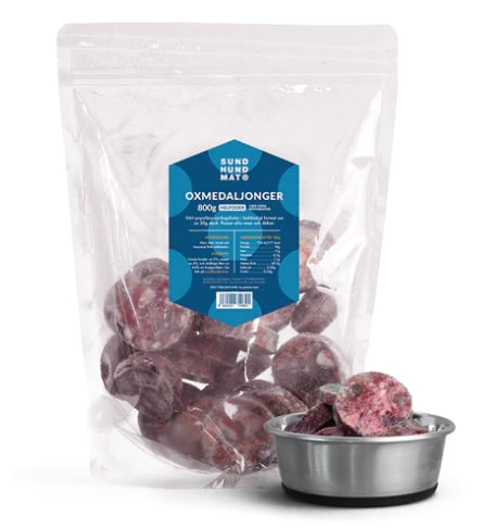 Sund Hundmat Oxmedaljonger 800g