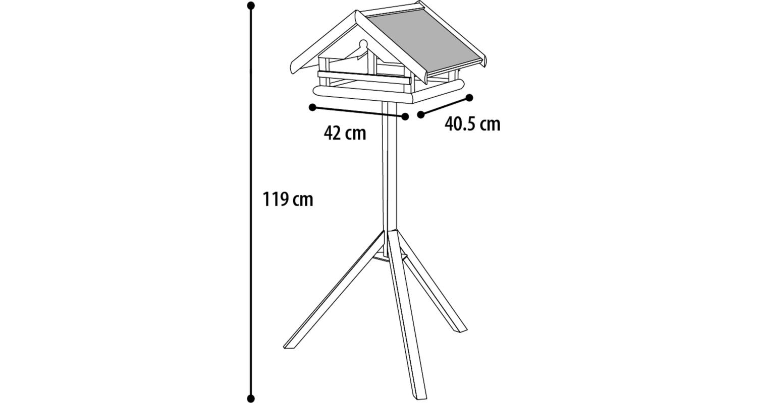 Viltfågelbord, öppet, med benställning - 2