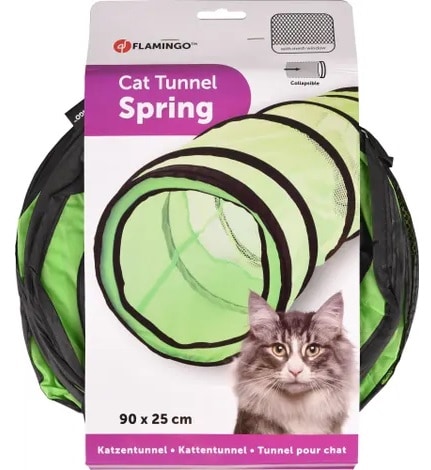 Kattunnel grön/svart 90cm