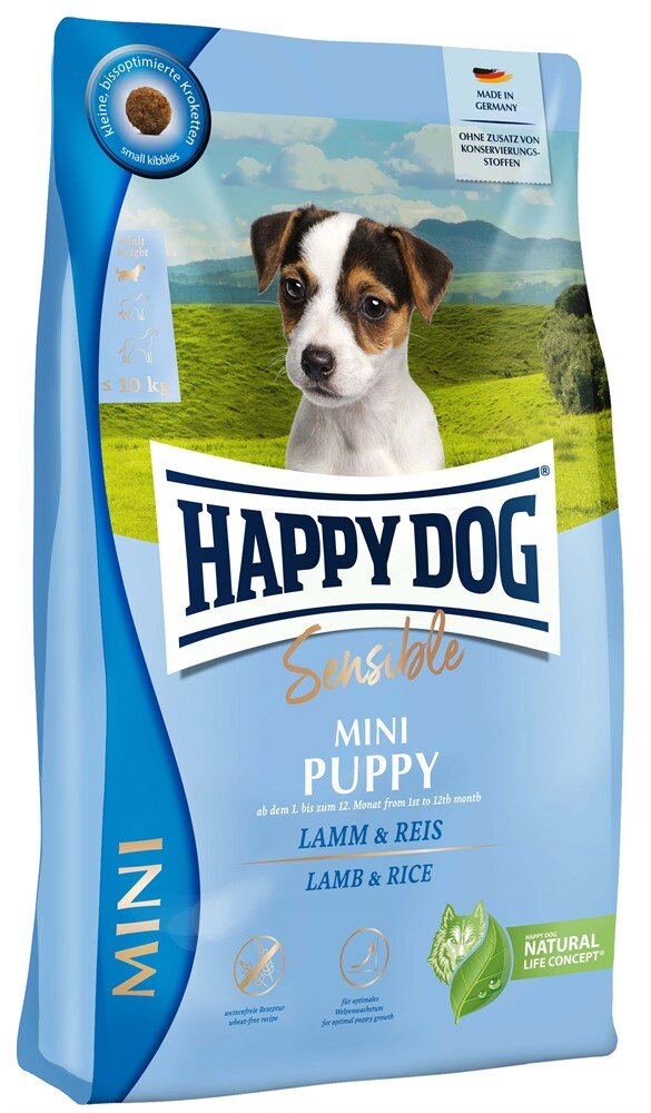 Happy dog sensible mini puppy lamm&ris 800g