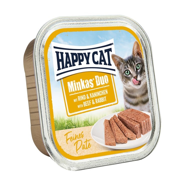 Happy Cat Minkas Duo Paté oxkött & kanin 100g