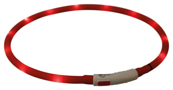 Flash light ring röd USB silicon xs-xl 70cm - 2