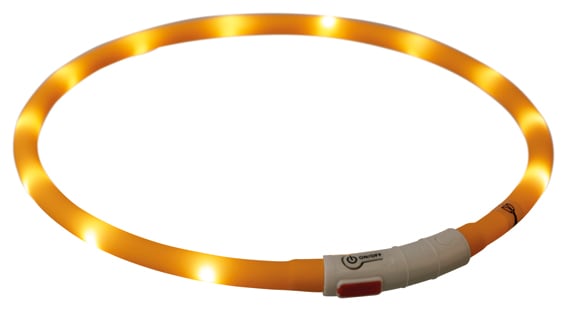 Flash light ring orange USB silicon xs-xl 70cm - 2