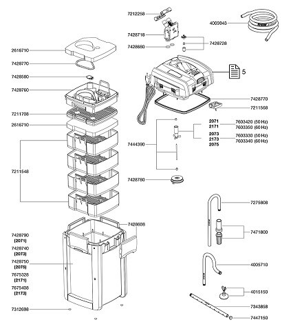 Eheim Slanganslutning 2071/2073/2075/2076/2075/2078