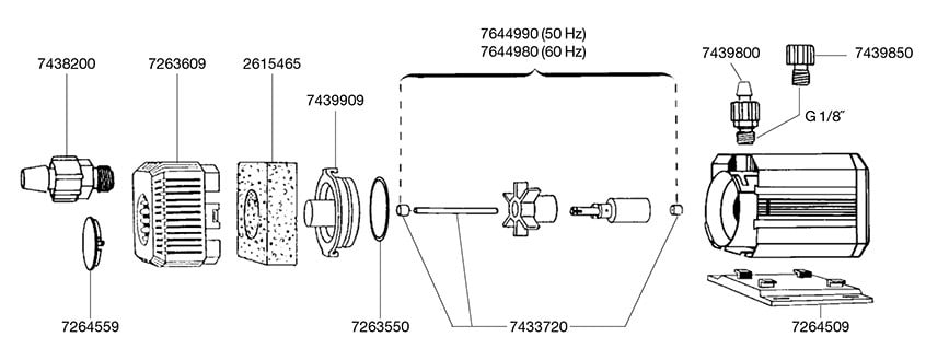 Eheim Axel & Lager universal 300/600, eXperience 150/250/250T