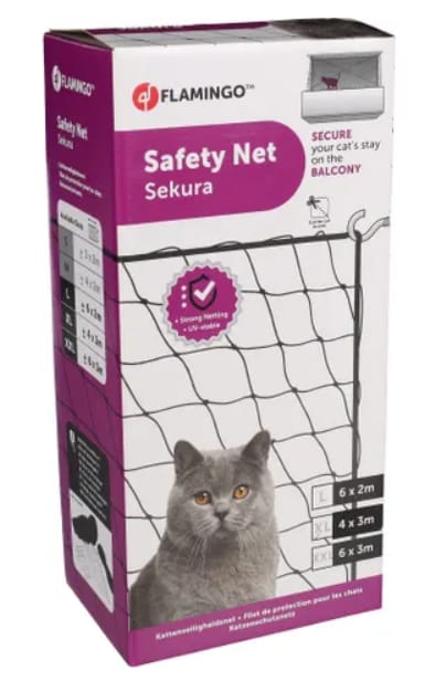 Balkongnät svart 4x3m