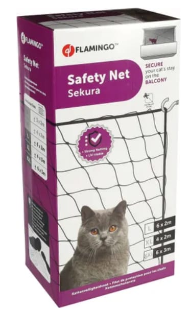 Balkongnät svart 6x3m