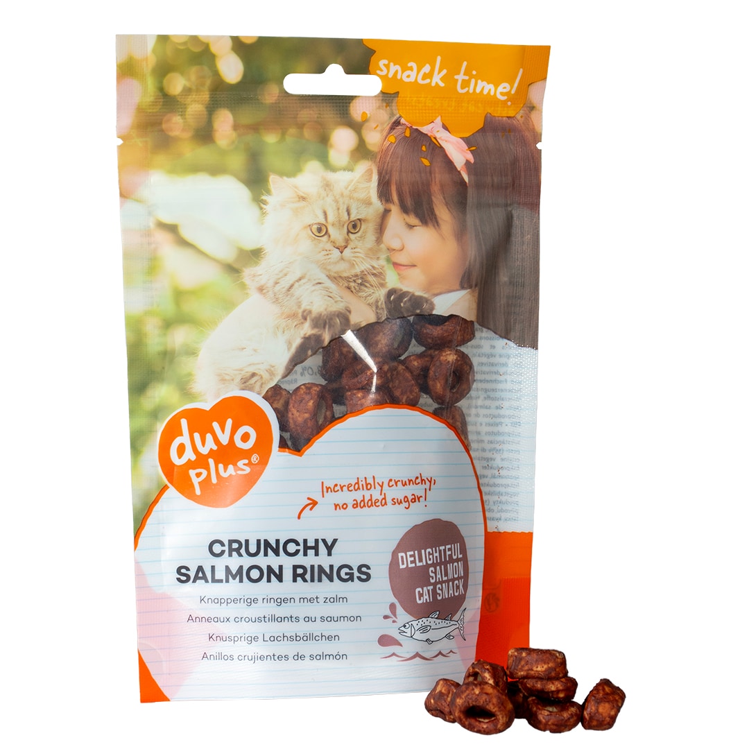 Duvo+ Cat Crunchy Salmon Rings 50g