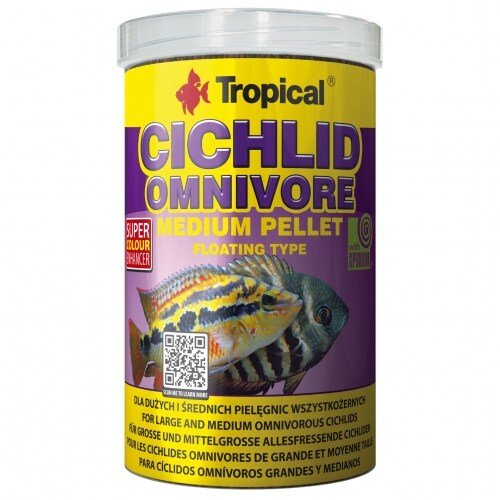 Tropical Cichlid Omnivore Medium Pellet 1000ml