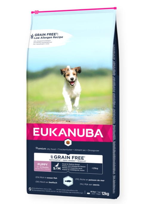 Eukanuba Grain Free S/M Puppy Ocean Fish 12kg