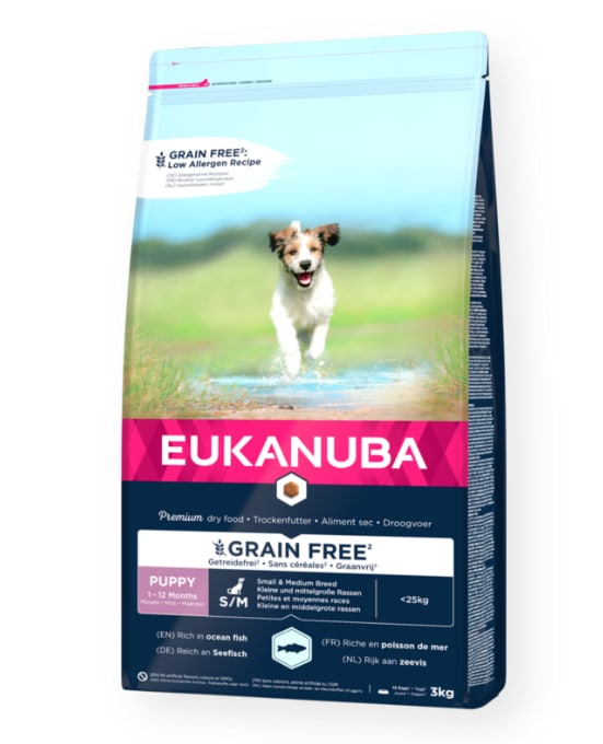 Eukanuba Grain Free S/M Puppy Ocean Fish 3kg