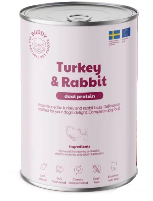 Buddy Petfoods Turkey & Rabbit 400gram