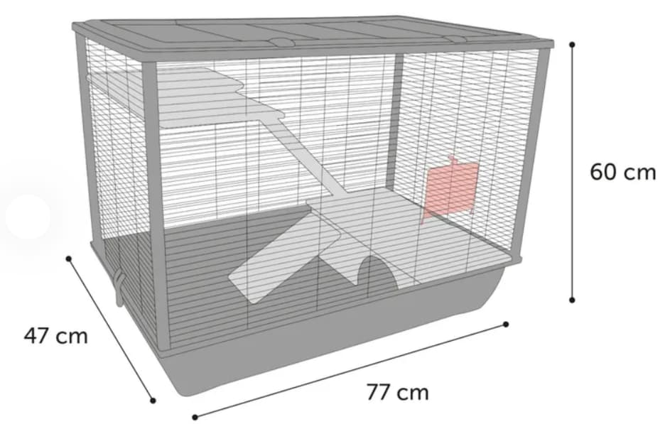 Smådjursbur Elsa 77x47x60cm - 2