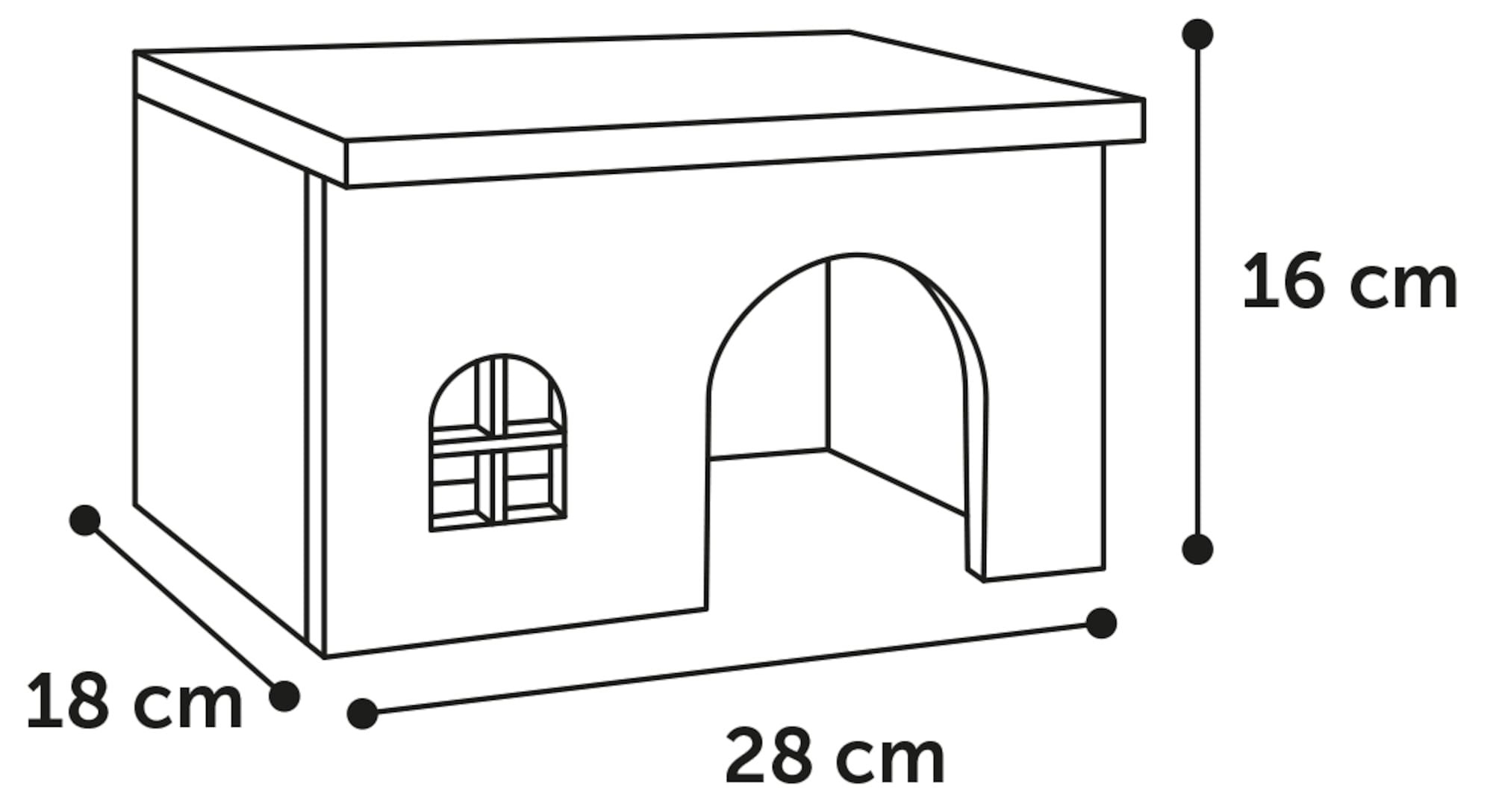 Marsin/Råtthus Mody 28x18x16cm - 2