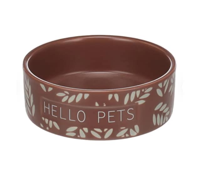 Hamsterskål Brun Med Lövmotiv