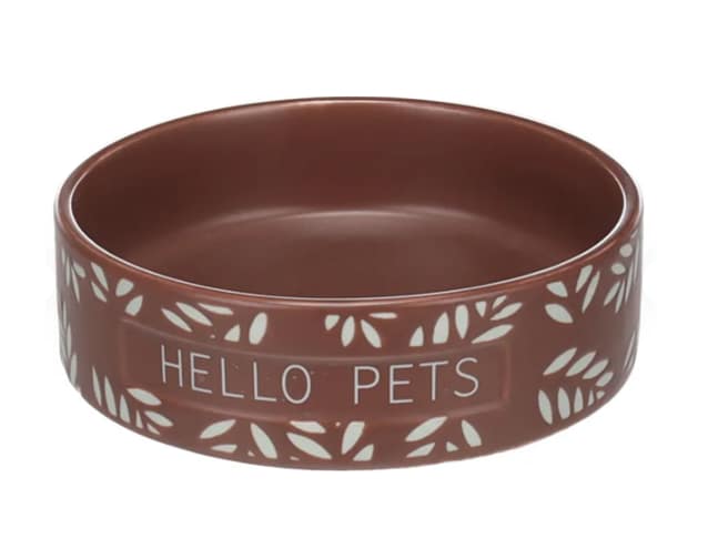 Marsvinskål Brun Med Lövmotiv