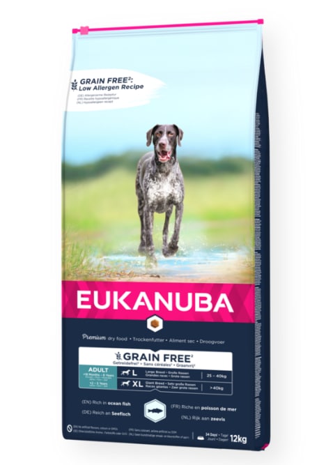 Eukanuba Grain Free L/XL Adult Ocean Fish 12kg