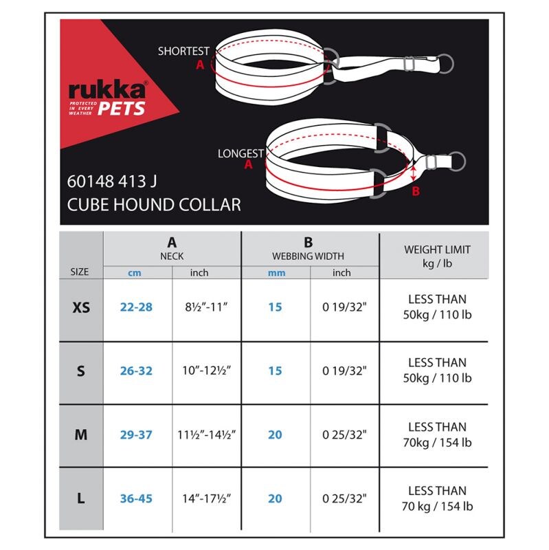 Rukka Cube Hound Halsband Svart