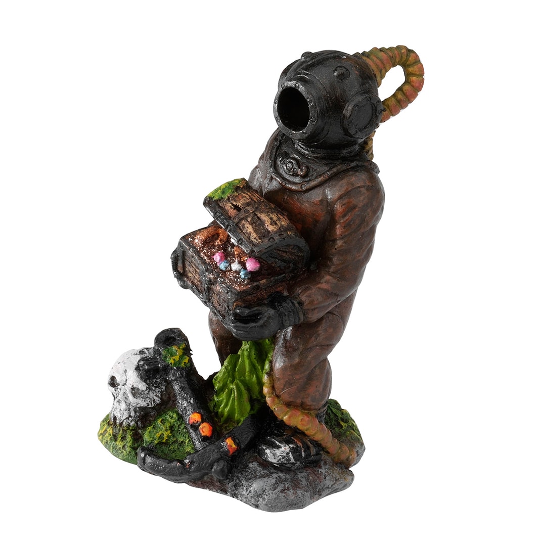 Akvariedekoration Dykare med syresten 14cm