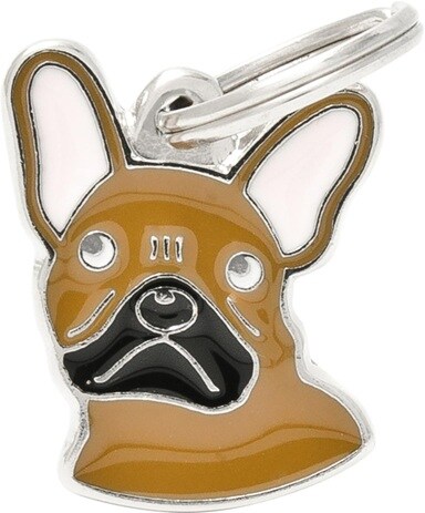 ID-bricka Fransk Bulldog Brun