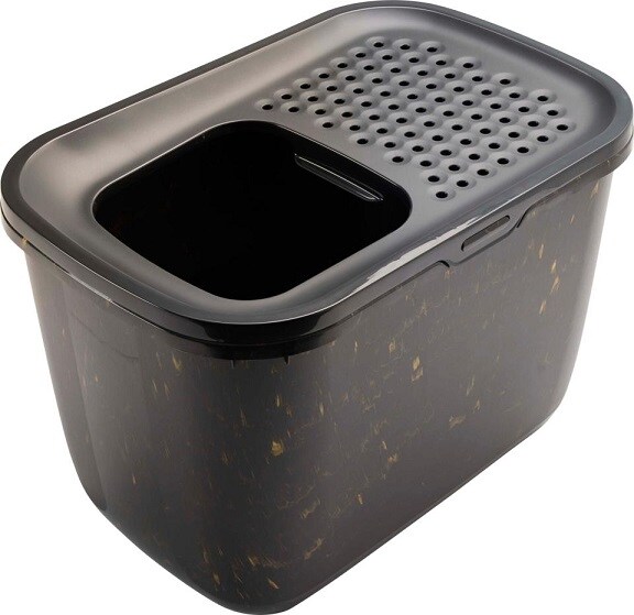 Toalåda Hop in Svart/Guld Marble