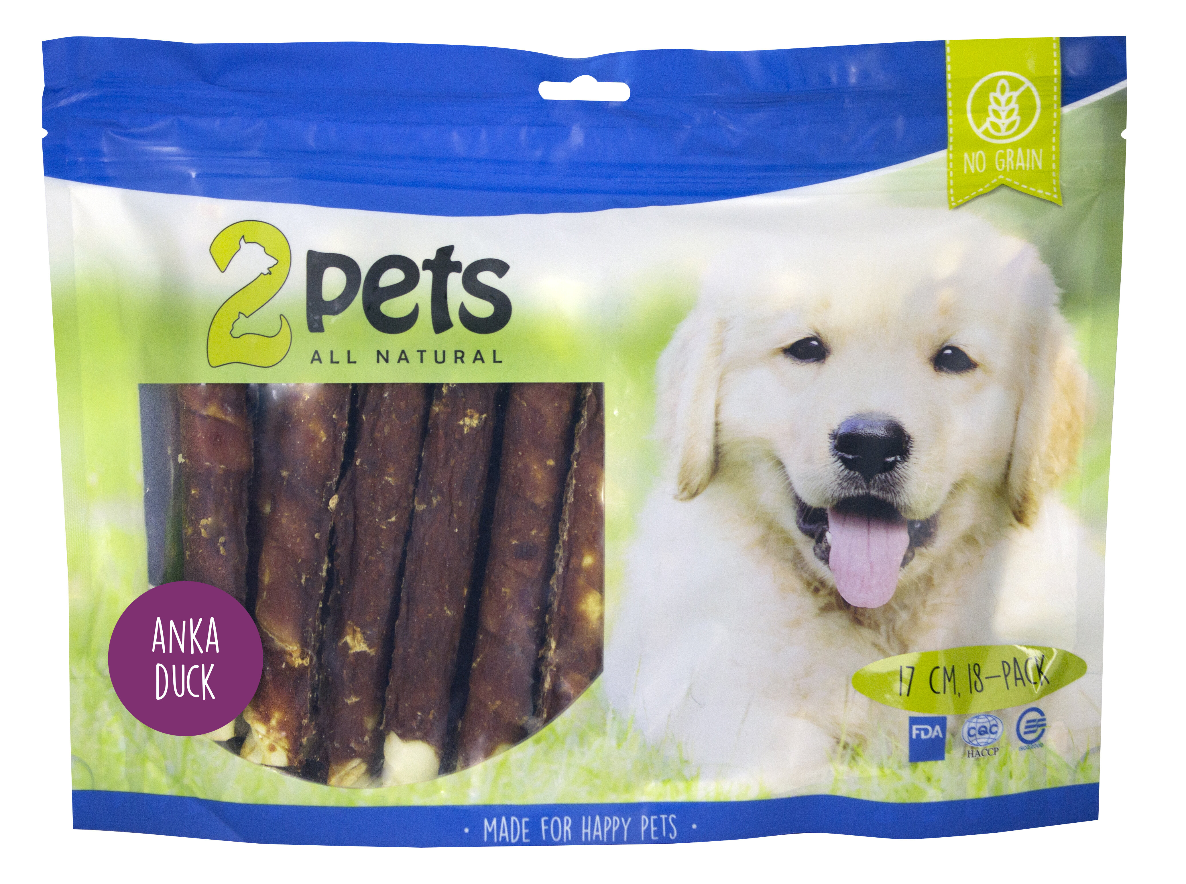 2pets tuggrulle m ankfilé 17cm 18-pack