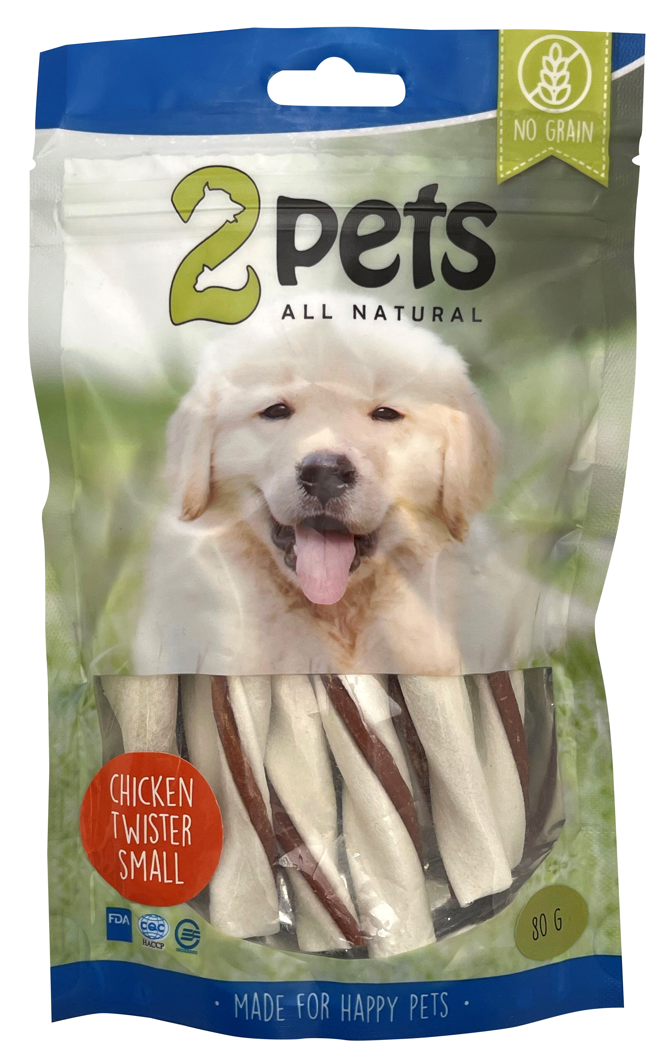 2pets tuggtwister m kycklingfilé 7-p/ 80g