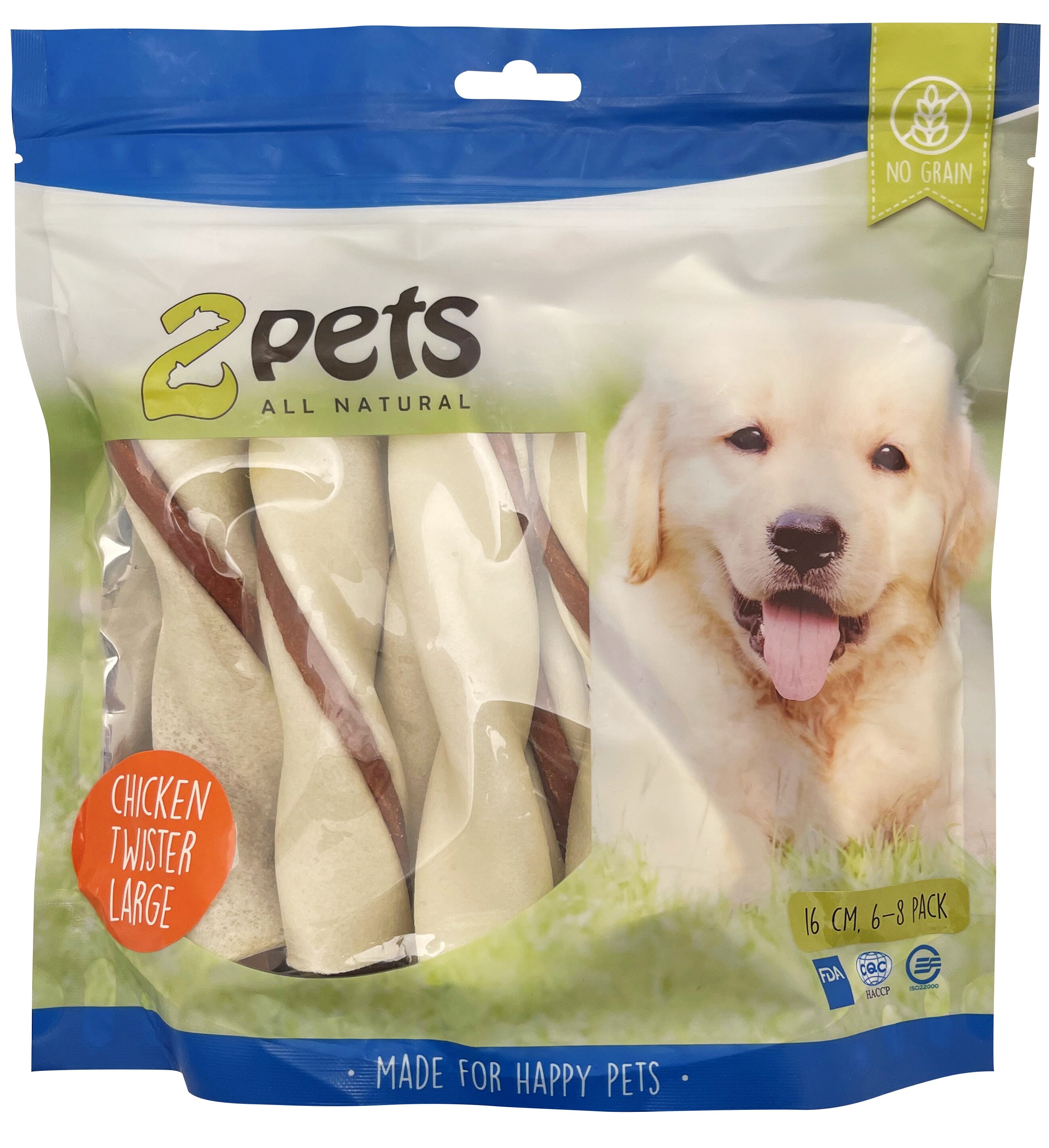 2pets tuggtwister m kycklingfilé 7-p/ 500g