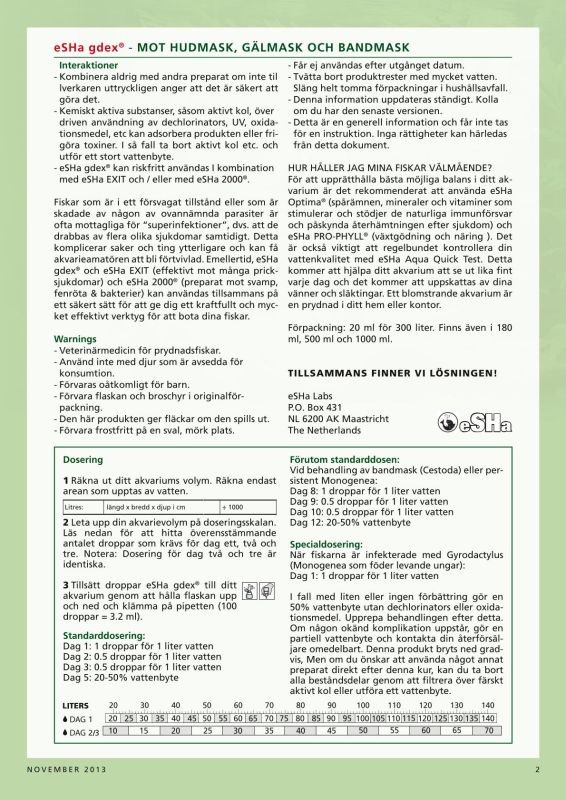 Esha GDEX Medicin Mot Gäl-Hud-bandmask 20ml