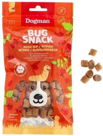 Dogman Bug Snack rose hip 80g - 2