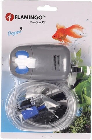 Set med luftpump, slang, backventil och syresten