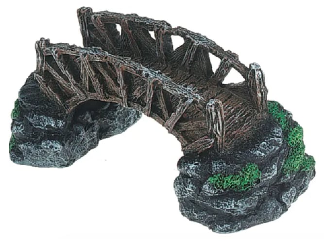 Akvariedekoration Bro Med Mossa