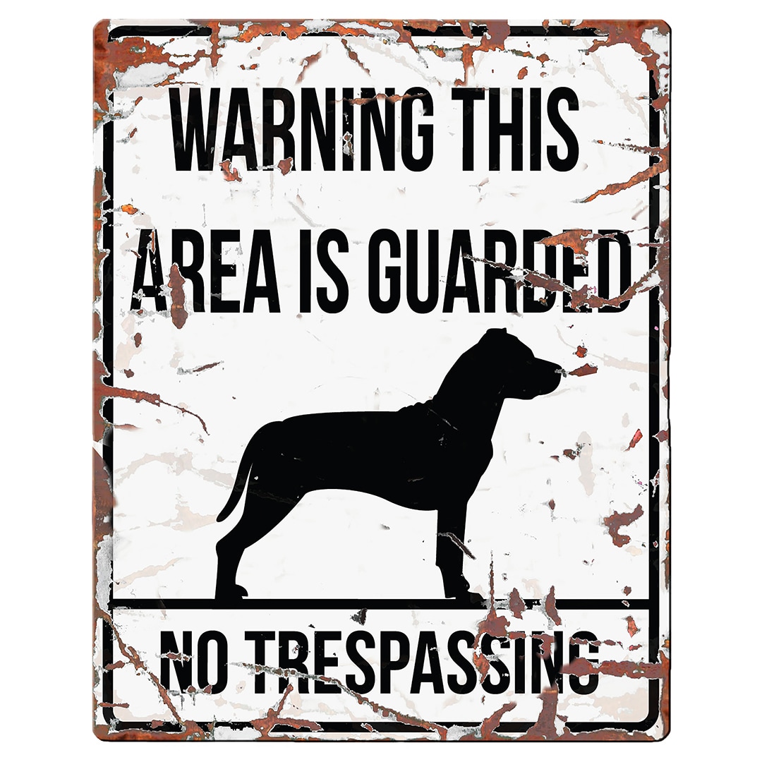 Skylt Warning Guarded
