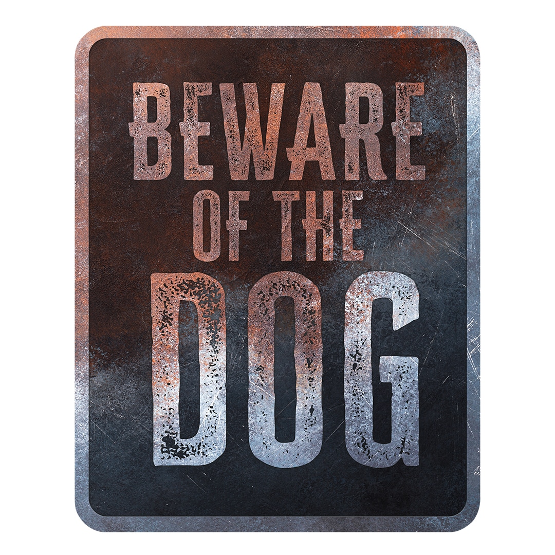 Skylt Beware Of The Dog