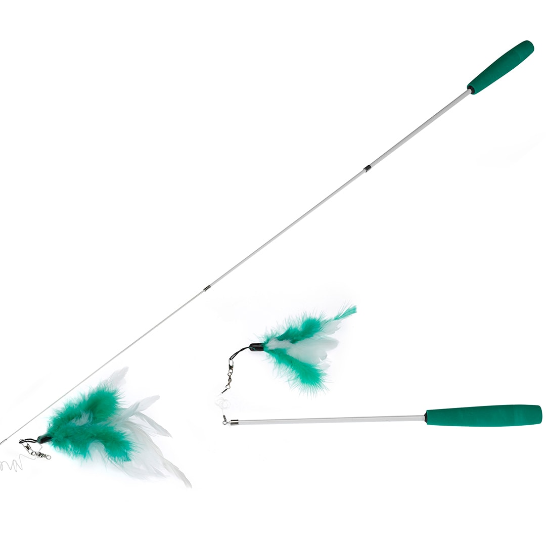 Spö med teleskopskaft 35-95cm grön/vit