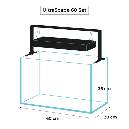 AquaEL Ultrascape 60 inkl bänk Forest Set