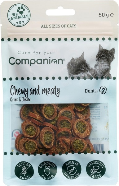 Companion Kattgodis Chewy and Meaty Chicken&Catnip 50g