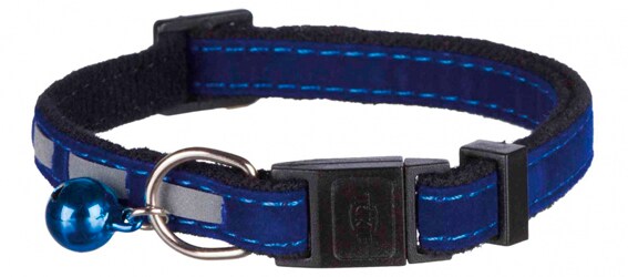 Katthalsband i sammet m snabblås, ställbar