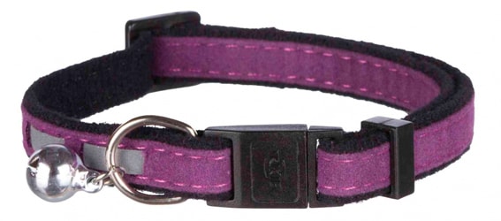 Katthalsband i sammet m snabblås, ställbar - 2