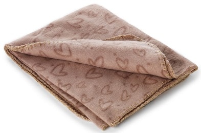 Fleecefilt Rosa 100x70cm Hjärtan