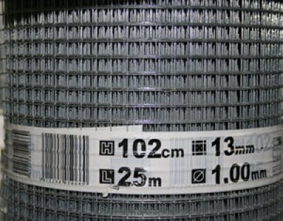 Voljärnät 25 meter, 13x13x0,9mm
