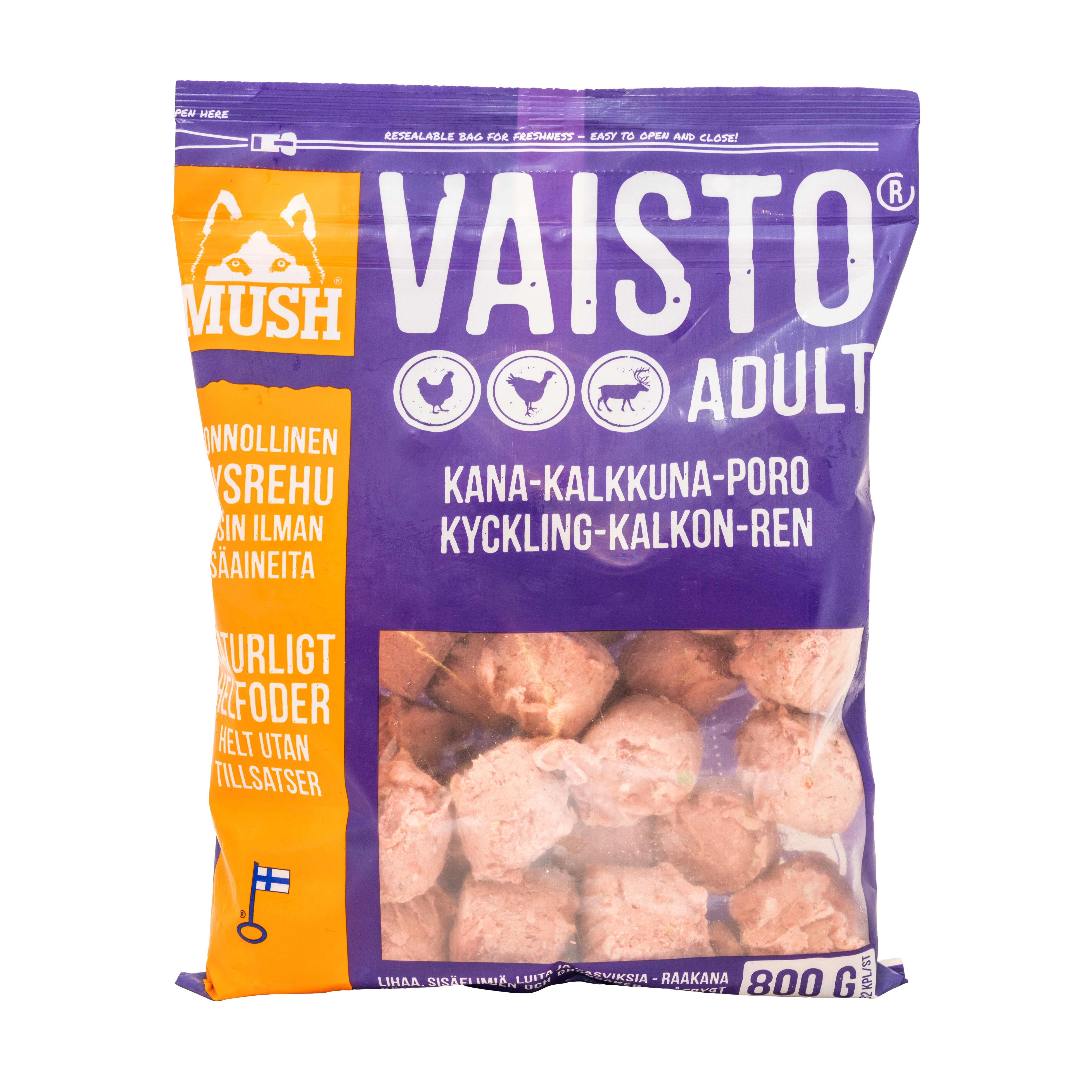 Mush Vaisto adult kalkon-kyckling-ren 800g