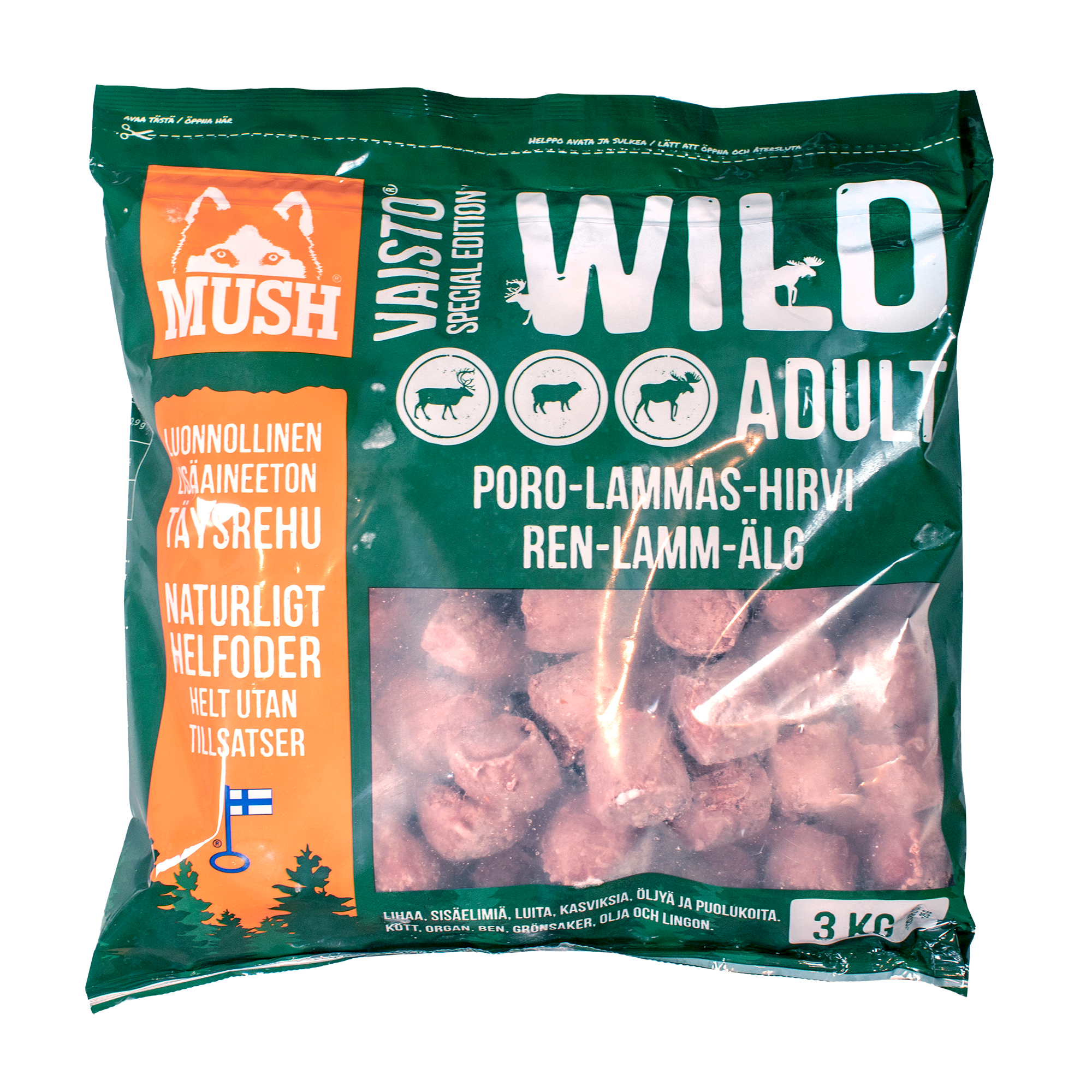Mush Vaisto adult wild ren-lamm-älg 3kg