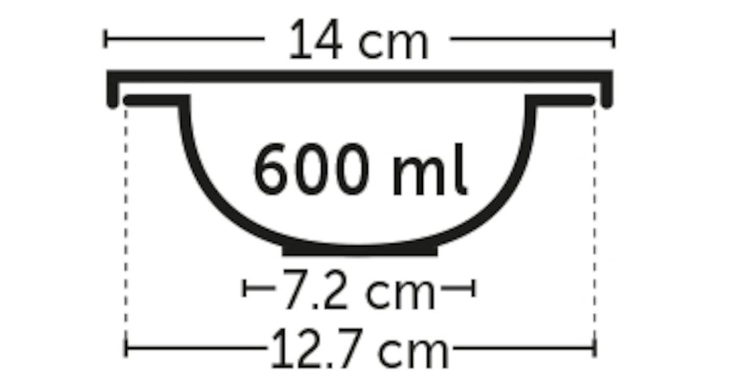 Foderskål med lock, 4 storlekar