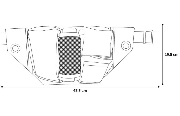 Midjeväska med vattenflaska