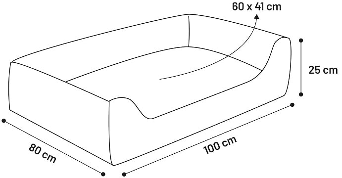 Bädd Panama Dark grey 100x80x30cm - 2