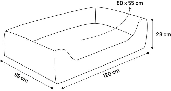 Bädd Panama Dark grey 120x95x37cm - 2