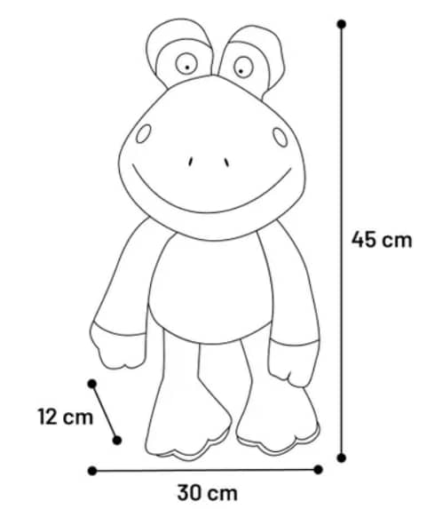 Plysch Groda 45cm - 2